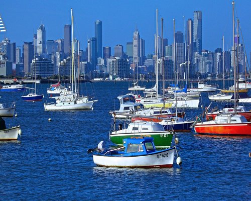 Melbourne Southbank precinct view for stay concept